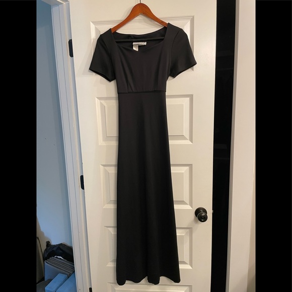 Formal Fashion long black shirt sleeve dress- 6 - Picture 1 of 3